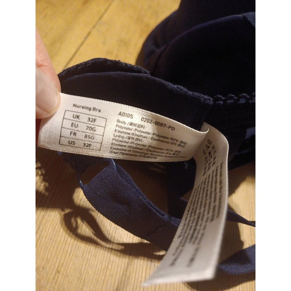 Gratlin Women 32F Underwire Nursing Bra Full Coverage Padded Blueberry A010S NWT - Picture 7 of 7